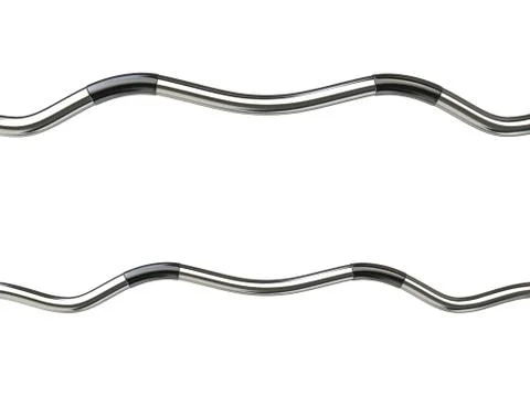 Curl weight bars with slick hand grips - 3D render Stock Illustration