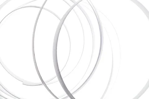Curl white abstract isolated background Stock Photos