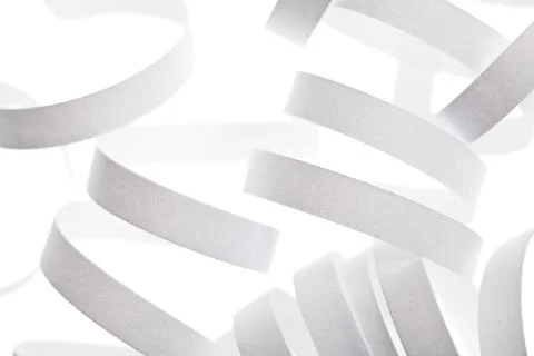 Curl white abstract isolated background Stock Photos