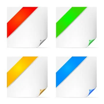 Curle pages Stock Illustration