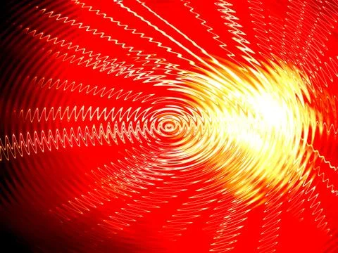 Curled abstract background yellow-red Stockillustratie