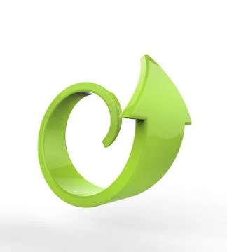 Curled Arrow Stock Illustration