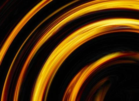 Curled bright explosion flash on black backgrounds Stock Illustration