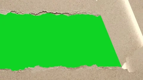 Curled cardboard texture vertical peeling revealing animated on green screen Stock Footage 335214423