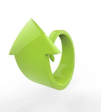 Curled Green Arrow Иллюстрация