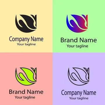 The Curled Leaf: Natural Form and Organic Simplicity logo Stock Illustration