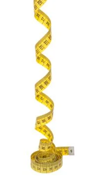 Curled measuring tape Stock Photos
