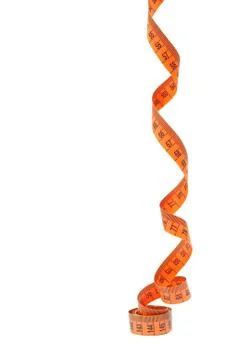 Curled measuring tape Stock Photos