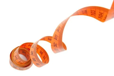 Curled measuring tape Stock Photos