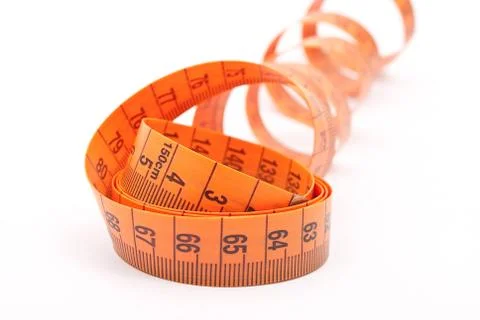 Curled measuring tape Stock Photos
