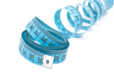 Curled measuring tape Stock Photos