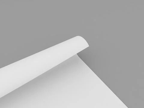 Curled paper sheet on a gray background. Stock Illustration