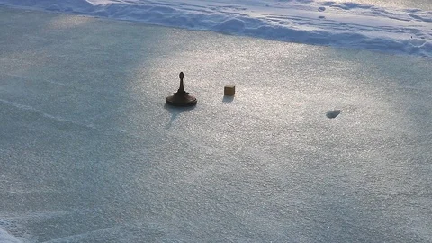 Curling in the alps off Austria. Stock Footage 81898867