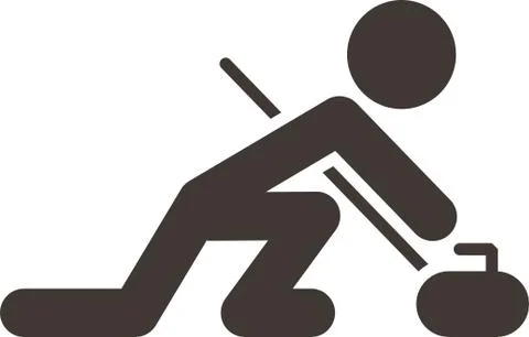 Curling icon Stock Illustration