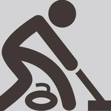 Curling icon Stock Illustration