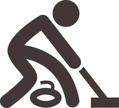 Curling icon Stock Illustration