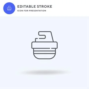 Curling icon vector, filled flat sign, solid pictogram isolated on white, log Stock Illustration