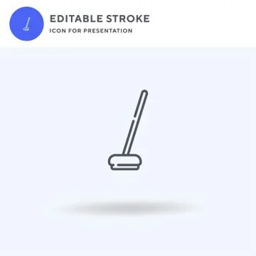 Curling icon vector, filled flat sign, solid pictogram isolated on white, logo 스톡 일러스트