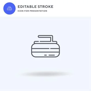 Curling icon vector, filled flat sign, solid pictogram isolated on white, logo Stock Illustration