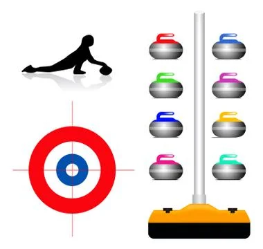 Curling illustration Stock Illustration