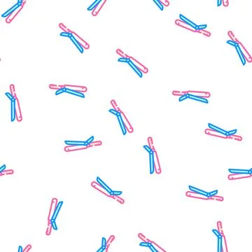 Curling iron vector seamless pattern color Stock Illustration