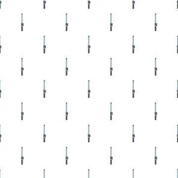 Curling irons creating seamless pattern on white background Stock Illustration