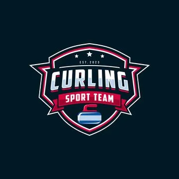 Curling logo vector illustration Stock Illustration