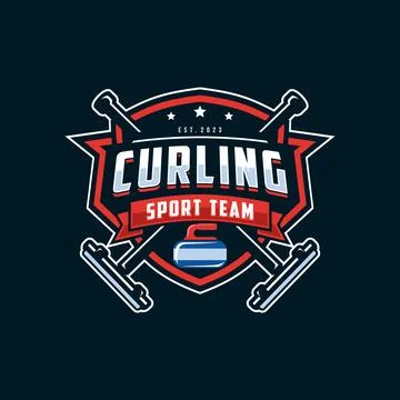 Curling logo vector illustration Illustrazione stock