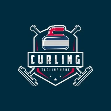 Curling logo vector illustration Stock Illustration