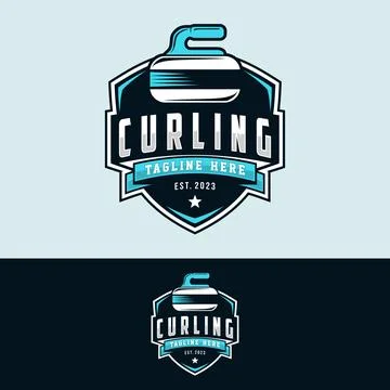 Curling logo vector illustration Stock Illustration