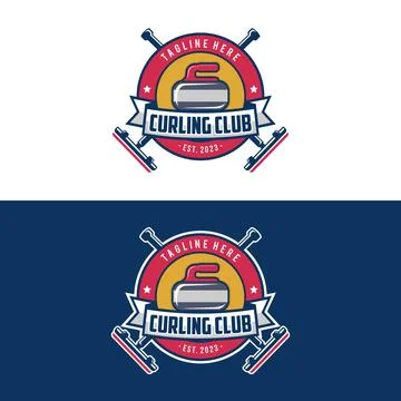 Curling logo vector illustration Illustrazione stock