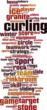 Curling word cloud Stock Illustration
