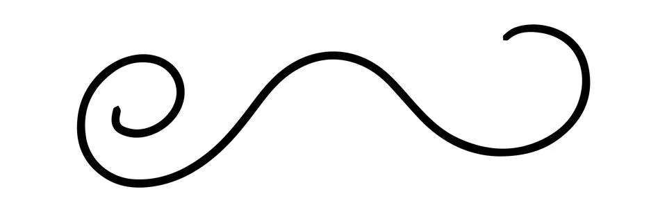 Curls abstract scribble. hand drawn line. Doodle decorative curls, swirls Illustrazione stock