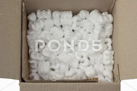 Curls of polystyrene Stock Photos