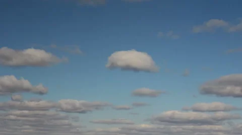 Curly beautiful clouds accelerated in the winter sky Stock Footage 48266510