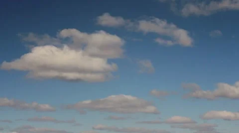 Curly beautiful clouds in the winter sky Stock Footage 48266495