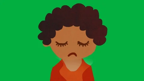 Curly Black Boy / Man Drinking Coffee / Tea On Green Screen Stock Footage 121250310
