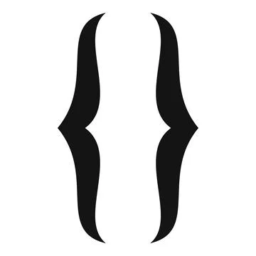 Curly braces showing programming code symbol Illustrazione stock