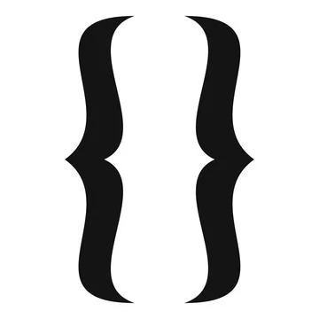 Curly braces showing programming code snippet Stock Illustration