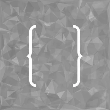 Curly Bracket Icon Stock Illustration