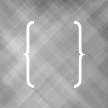 Curly Bracket Icon Stock Illustration