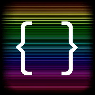 Curly Bracket Icon Stock Illustration