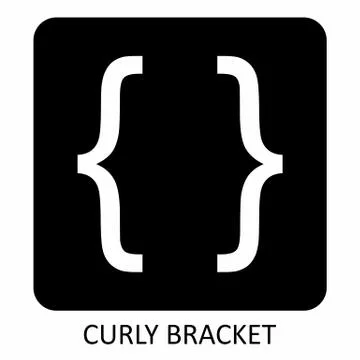 Curly bracket icon Stock Illustration