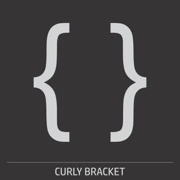 Curly bracket icon Stock Illustration