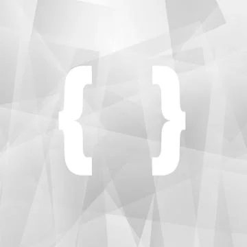 Curly Bracket Icon Isolated Stock Illustration