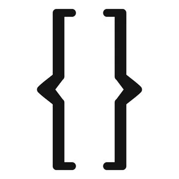 Curly brackets enclosing code block, programming and software development s.. イラスト素材