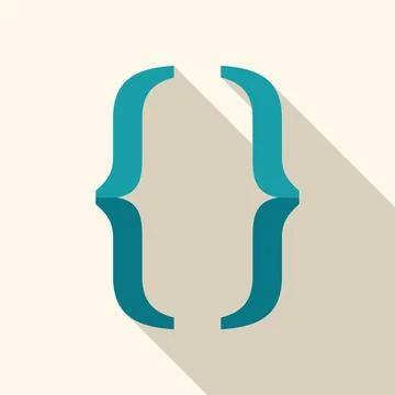 Curly brackets programming code symbol representing coding and development Illustration