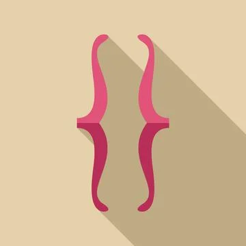 Curly brackets programming symbol with long shadow Illustrazione stock