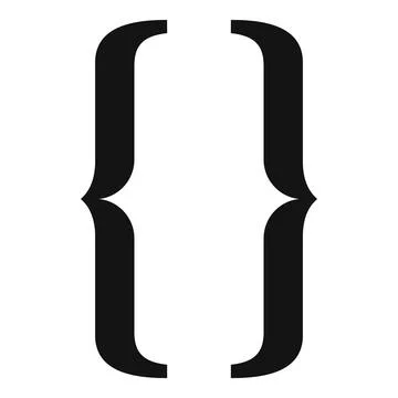 Curly brackets representing code block or set notation イラスト素材