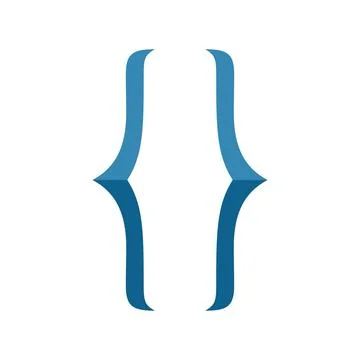 Curly brackets representing coding and programming languages Stockillustratie